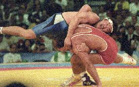 Japan wrestler Ota during 1st-round match in 1992 Barcelona Olympics