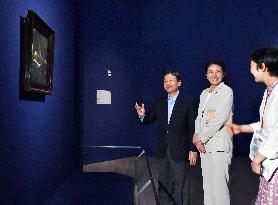 Crown prince, princess visit Tokyo exhibition of works from Louvre