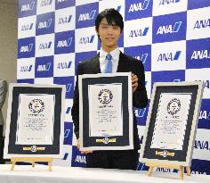 Hanyu recognized by Guinness for 3 record scores