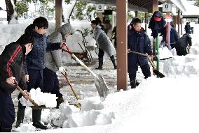 Heavy snowfall in Tottori