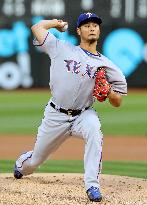 Baseball: Darvish in Rangers-Athletics game