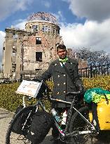 Indian cyclist spreads Gandhi's message of peace on world tour