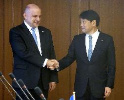 Japan, Estonia defense ministers