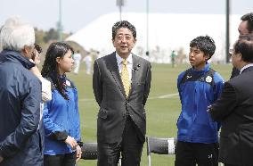 Abe checks areas affected by 2011 Fukushima nuclear crisis