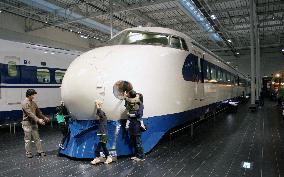 Retired shinkansen train