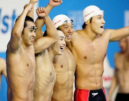 Japan wins silver in 400-meter medley