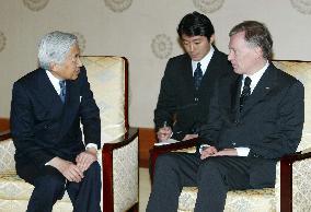 German President Koehler meets with Emperor Akihito