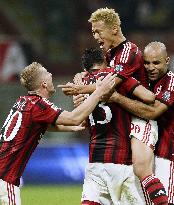 Honda nets 4th goal of season in Milan win