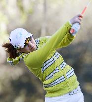 M. Miyazato hits tee shot in U.S. women's golf tournament in Florida