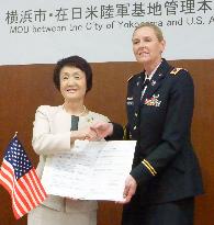 Yokohama, U.S. Army Garrison Japan sign MOU over disaster support