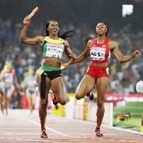 Jamaica wins women's 4x400 meters at world championships
