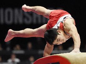 Japan's Shirai ranks 7th in men's vault