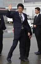Abe leaves for India