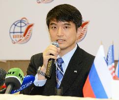 Japanese astronaut at press conference