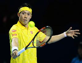 Nishikori beats Lorenzi in Swiss Indoors 2nd round