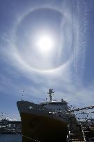 Solar halo observed in Japan