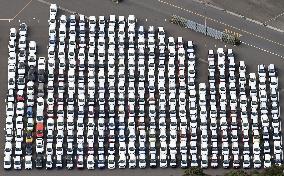 Cars at Nissan plant