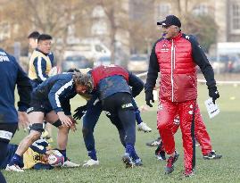 Rugby: Japan training for Russia test