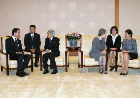 Denmark's Prime Minister Rasmussen meets Emperor Akihito