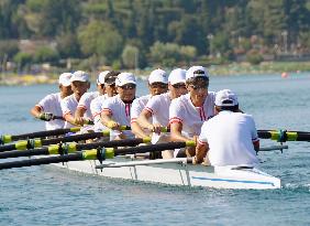 Senior Japanese rowers in regatta rematch in Italian lake
