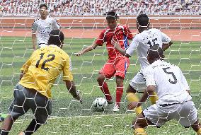 N. Korean player fires shot in under-15 game vs. Brazil in Pyongyang