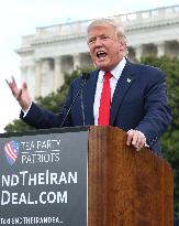 U.S. presidential candidates Cruz, Trump attend rally against Iran nuclear deal