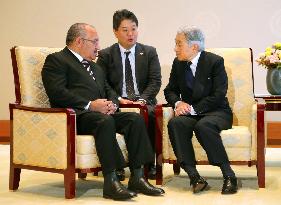 PNG Prime Minister O'Neill meets with Japanese Emperor Akihito