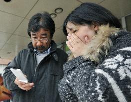 Quake victim's parents in Onagawa