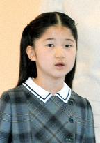 Princess Aiko unable to go to school after boys treated her hars