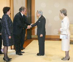 Emperor Akihito meets Albanian Prime Minister Berisha