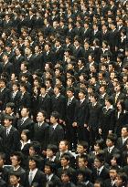 Over 850,000 new recruits mark 1st day of work across Japan