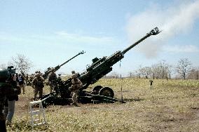 U.S. Marine live fire drill in Okinawa