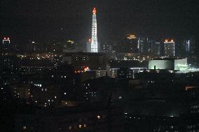 Pyongyang city lights after island assault