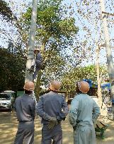 Training program for power supply line construction workers in Myanmar