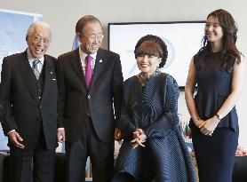 Ban meets with Japanese goodwill ambassadors of U.N. bodies