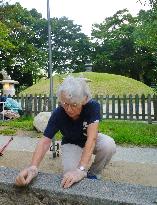 Frenchwoman cleans Hiroshima A-bomb cenotaph