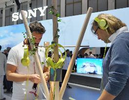 Sony showcases latest headphones at Berlin trade show