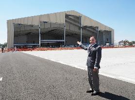 Hangar at U.S. airport for Japan's 1st self-developed jetliner MRJ