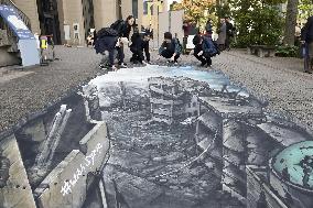 3D art raises awareness of Syrian crisis in Tokyo