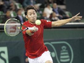 Tennis: Uchiyama gets Davis Cup consolation win for Japan