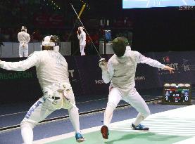 Fencing: Men's foil quarterfinal match at world c'ships
