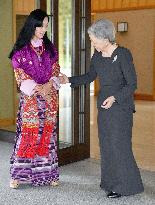 Sister of Bhutanese king meets with Japanese Empress Michiko