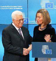 Palestinian President Abbas at EU