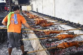 Lechon roast pig in Philippines