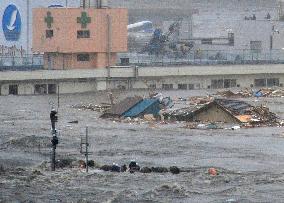 Minamisanriku in midst of tsunami