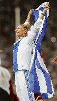 (2)Greece's Halkia wins gold in women's 400m hurdles