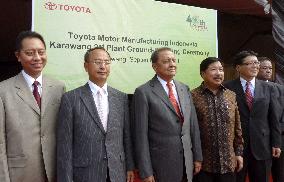 Toyota holds ground-breaking ceremony for 2nd Indonesian plant
