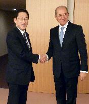 Foreign Minister Kishida talks with OPCW director general