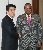 Abe meets Swazi king during N.N. disaster confab in Japan