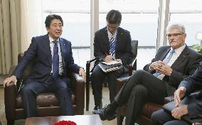 Japan PM Abe talks with U.N. General Assembly president